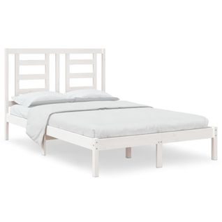 Cadre De Lit Sans Matelas Blanc 120x200 Cm Bois De Pin Massif