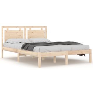Cadre De Lit Sans Matelas 120x200 Cm Bois Massif