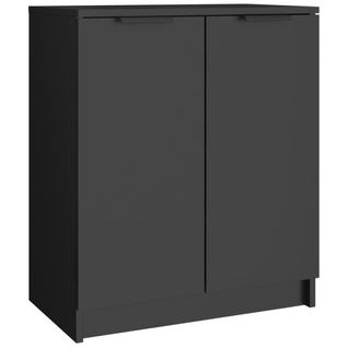 Armoire à Chaussures Noir 59x35x70 Cm Bois Contreplaqué