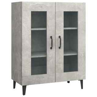 Buffet Gris Béton 69,5x34x90 Cm Bois Contreplaqué