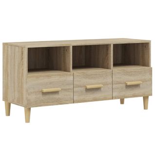 Meuble TV Chêne Sonoma 102x36x50 Cm Bois Contreplaqué