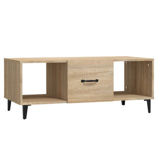 Table Basse Chêne Sonoma 102x50x40 Cm Bois Contreplaqué
