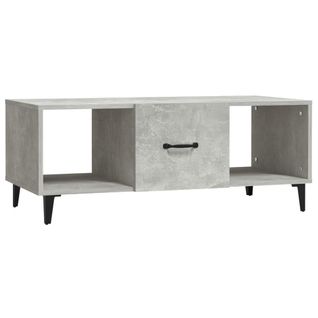 Table Basse Gris Béton 102x50x40 Cm Bois Contreplaqué