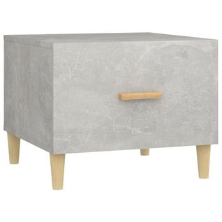 Table Basse Gris Béton 50x50x40 Cm Bois Contreplaqué