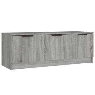 Meuble TV Sonoma Gris 102x35x36,5 Cm Bois Contreplaqué
