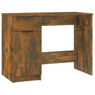 Bureau Chêne Fumé 100x50x75 Cm Bois Contreplaqué