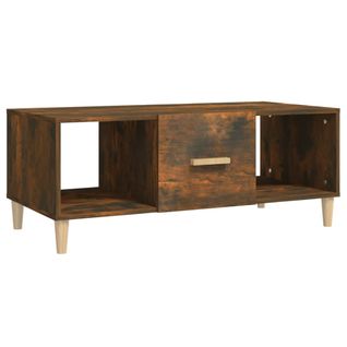 Table Basse Chêne Fumé 102x50x40 Cm Bois Contreplaqué
