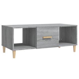 Table Basse Sonoma Gris 102x50x40 Cm Bois Contreplaqué