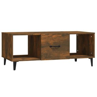 Table Basse Chêne Fumé 102x50x40 Cm Bois Contreplaqué