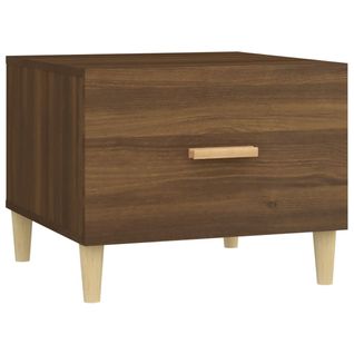 Table Basse Chêne Marron 50x50x40 Cm Bois Contreplaqué