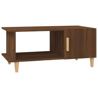Table Basse Chêne Marron 90x50x40 Cm Bois Contreplaqué