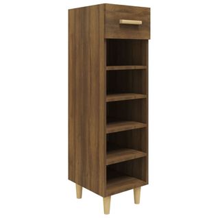 Meuble à Chaussures Chêne Marron 30x35x105 Cm Bois Contreplaqué