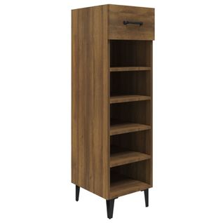 Meuble à Chaussures Chêne Marron 30x35x105 Cm Bois Contreplaqué