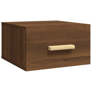 Table De Chevet Murale Chêne Marron 35x35x20 Cm