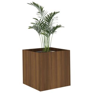 Jardinière Chêne Marron 40x40x40 Cm Bois Contreplaqué