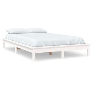 Cadre De Lit Sans Matelas Blanc 120x200 Cm Bois Massif
