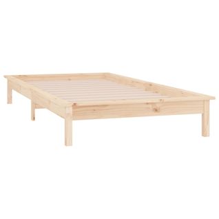 Cadre De Lit à LED 75x190 Cm Petit Simple Bois Massif