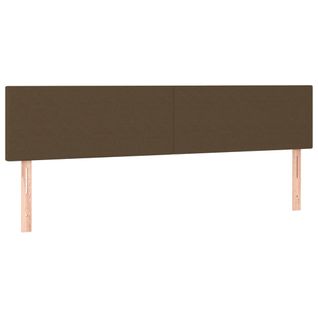 Têtes De Lit 2 PCs Marron Foncé 90x5x78/88 Cm Tissu