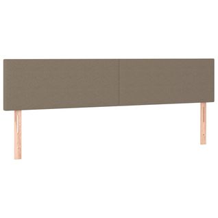 Têtes De Lit 2 PCs Taupe 90x5x78/88 Cm Tissu
