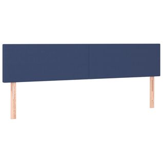 Têtes De Lit 2 PCs Bleu 90x5x78/88 Cm Tissu