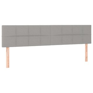 Têtes De Lit 2 PCs Gris Clair 80x5x78/88 Cm Tissu