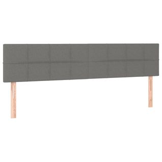 Têtes De Lit 2 PCs Gris Foncé 80x5x78/88 Cm Tissu