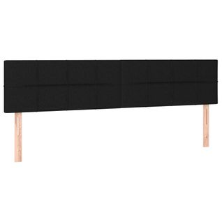 Têtes De Lit 2 PCs Noir 80x5x78/88 Cm Tissu