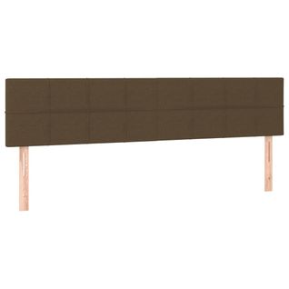 Têtes De Lit 2 PCs Marron Foncé 80x5x78/88 Cm Tissu