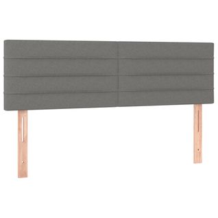 Têtes De Lit 2 PCs Gris Foncé 72x5x78/88 Cm Tissu