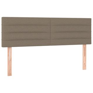 Têtes De Lit 2 PCs Taupe 72x5x78/88 Cm Tissu