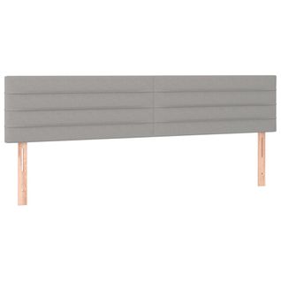 Têtes De Lit 2 PCs Gris Clair 80x5x78/88 Cm Tissu
