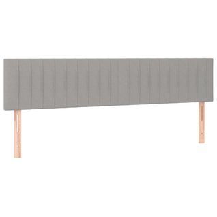 Têtes De Lit 2 PCs Gris Clair 100x5x78/88 Cm Tissu