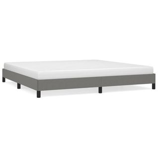 Cadre De Lit Sans Matelas Gris Foncé 200x200 Cm Tissu