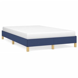 Cadre De Lit Sans Matelas Bleu 120x200 Cm Tissu