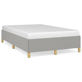 Cadre De Lit Sans Matelas Gris Clair 120x200 Cm Tissu
