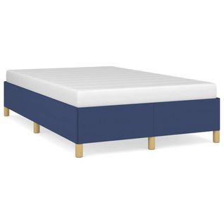 Cadre De Lit Sans Matelas Bleu 120x200 Cm Tissu