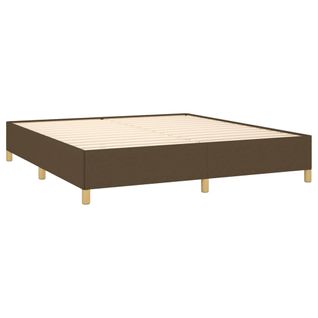 Cadre De Lit Sans Matelas Marron Foncé 160x200 Cm Tissu