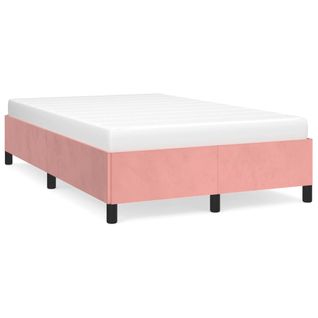 Cadre De Lit Sans Matelas Rose 120x200 Cm Velours