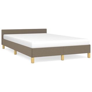 Cadre De Lit Sans Matelas Taupe 120x200 Cm Tissu