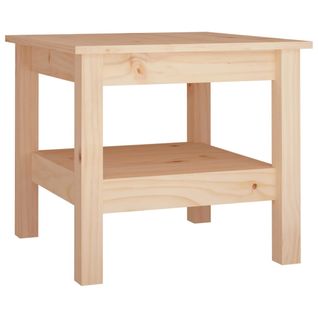 Table Basse 45x45x40 Cm En Bois De Pin Massif