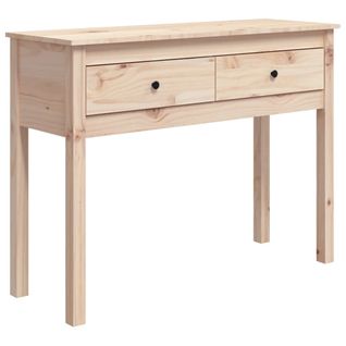 Table Console 100x35x75 Cm Bois Massif De Pin