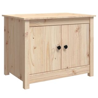 Table Basse 71x49x55 Cm Bois Massif De Pin