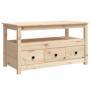 Table Basse 102x49x55 Cm Bois Massif De Pin