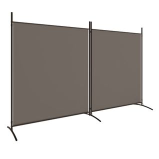 Paravent 2 Panneaux Anthracite 348x180 Cm Tissu