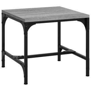 Table Basse Sonoma Gris 50x50x35 Cm Bois Contreplaqué