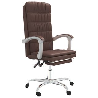 Fauteuil Inclinable De Bureau Marron Similicuir