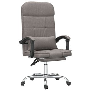 Fauteuil De Massage Inclinable De Bureau Taupe Tissu