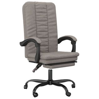 Fauteuil Inclinable De Bureau Taupe Tissu
