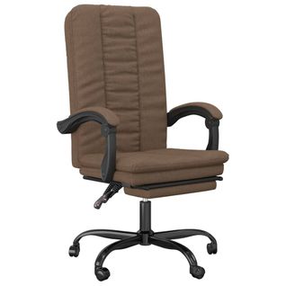 Fauteuil Inclinable De Bureau Marron Tissu