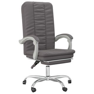 Fauteuil Inclinable De Bureau Gris Similicuir